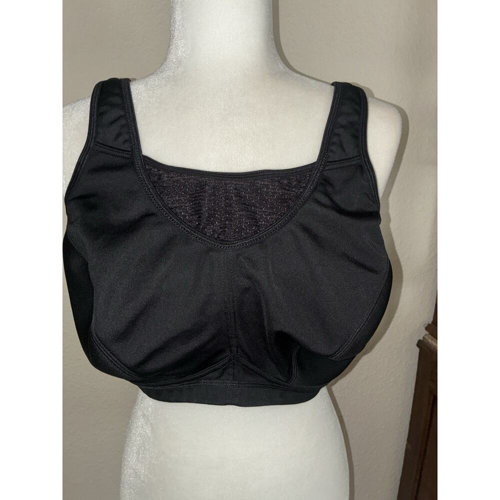 Glamorise Sports Bra Womens Elite Performance Mesh Underwire Black 40 G